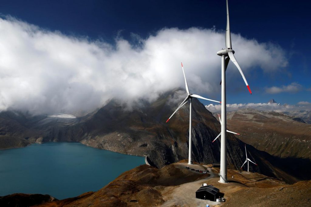 A wind farm near the Nufenen Pass, Switzerland, September 2016 Denis Balibouse / Reuters