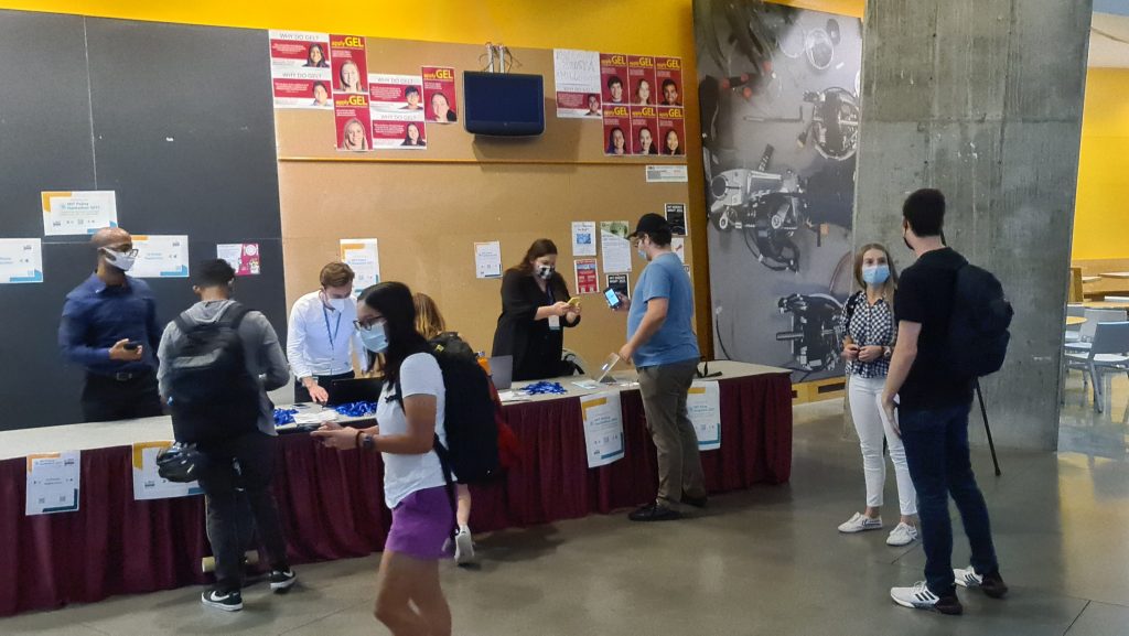 In-person and remote participants of the hybrid 2021 MIT Policy Hackathon worked to present policy solutions to sponsored challenges.