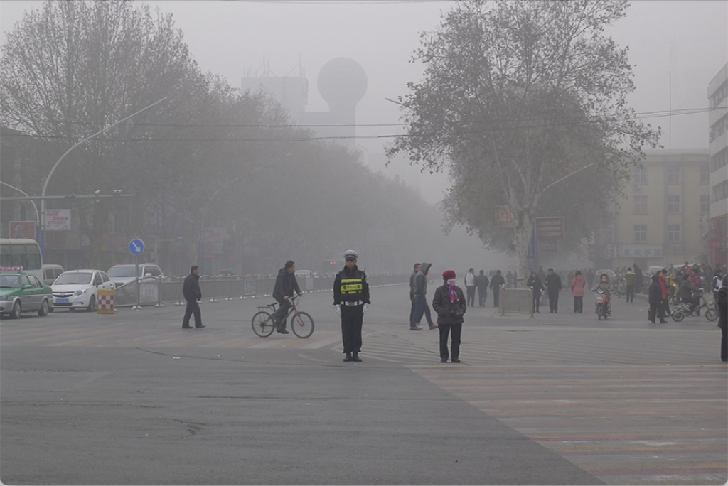 Being outdoors can be hazardous to your health in Anyang City, Henan Province, China