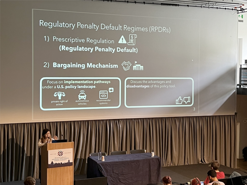 Rui-Jie Yew presenting at AIES